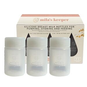 Mila’s Keeper Premium Silicone Milk Storage Bottles
